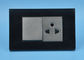 Black Electrical Outlets And Switches , 1 Gang 1 Way Electric Wall Sockets